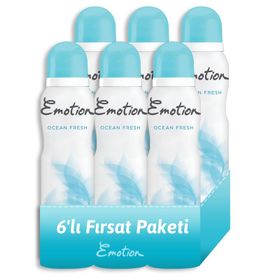 Emotion Ocean Fresh 6 Adet x 150 ml Kadın Sprey Deodorant