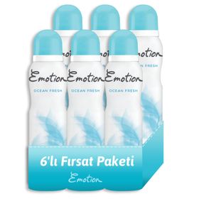 Emotion Ocean Fresh 6 Adet x 150 ml Kadın Sprey Deodorant