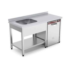 Empero EMP.E.71485-1EMT-L 1400x700x850 Sol Tek Evyeli Alt Raflı Tezgah