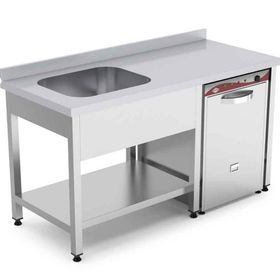 Empero EMP.E.71885-1EMT-R Sağ Alt Raflı 180x70x85 cm Tek Evyeli Tezgah