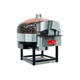 Empero EMP.SPO.02-BB-NG Gazlı Döner Tabanlı 9 Pizza Kapasiteli Kahverengi Siyah Doğalgazlı Pizza Fırını