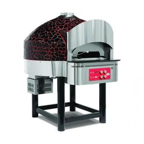 Empero EMP.SPO.02-D-BR-LPG Dijital Gazlı Döner Taban 9 Pizza Kapasiteli Kırmızı Siyah LPG'li Pizza Fırını