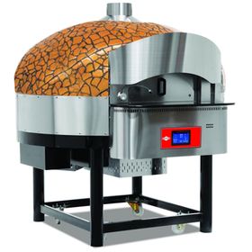 Empero Emp.Spo.02-D-Gb-Ng Dijital Gazlı Döner Taban 9 Pizza Kapasiteli Altın Siyah Doğalgazlı Pizza Fırını