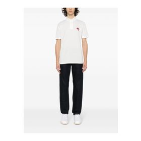 Emporio Armani 3D1FE6 1JTKZ 0101 Polo Yaka Beyaz Erkek T-shirt