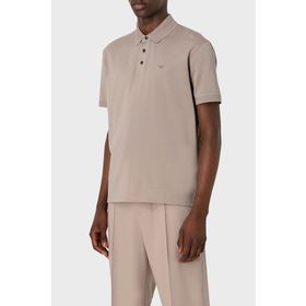 Emporio Armani 3D1FF2 1JTKZ 01M5 Bej Polo Yaka Erkek T-shirt