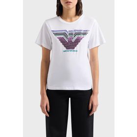 Emporio Armani 3D2T7T 2JIDZ 0100 Beyaz Kadın T-shirt
