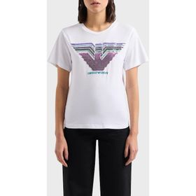Emporio Armani 3D2T7T 2JIDZ 0100 Beyaz Kadın T-shirt