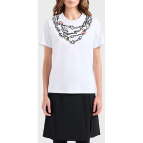 Emporio Armani 3D2T8A 2JKAZ 0100 Beyaz Kadın T-shirt