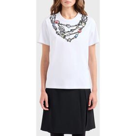 Emporio Armani 3D2T8A 2JKAZ 0100 Beyaz Kadın T-shirt