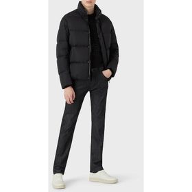 Emporio Armani 8N1BN3-1NHQZ-F046 Siyah Dik Yaka Su Geçirmez Erkek Mont