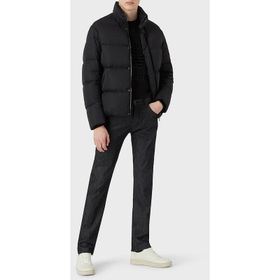 Emporio Armani 8N1BN3-1NHQZ-F046 Siyah Dik Yaka Su Geçirmez Erkek Mont