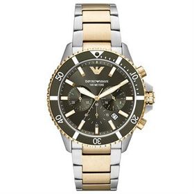 Emporio Armani AR11361 Altın Metalik Gri Erkek Kol Saati