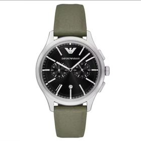 Emporio Armani AR11693 Haki Deri Erkek Kol Saati