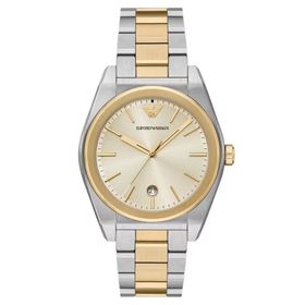 Emporio Armani AR11716 Altın Rengi Metalik Gri Çelik Erkek Kol Saati