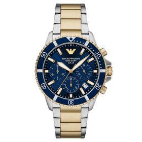 Emporio Armani AR11740 Altın Rengi Metalik Gri Çelik Erkek Kol Saati