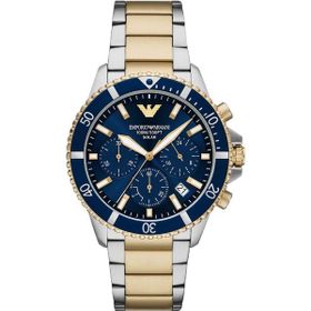 Emporio Armani AR11740 Altın Rengi Metalik Gri Çelik Erkek Kol Saati