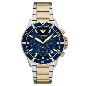 Emporio Armani AR11740 Altın Rengi Metalik Gri Çelik Erkek Kol Saati