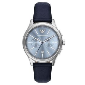 Emporio Armani Ar11747 Lacivert Deri Erkek Kol Saati
