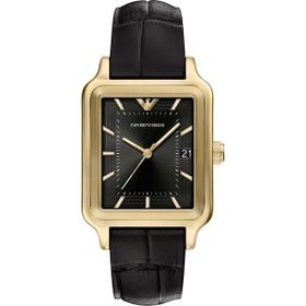 Emporio Armani AR11757 Siyah Deri Erkek Kol Saati