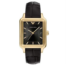 Emporio Armani AR11757 Siyah Deri Erkek Kol Saati