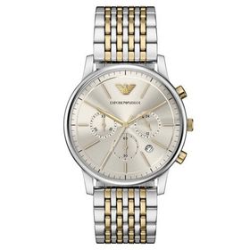 Emporio Armani AR11773 Altın Rengi Metalik Gri Çelik Erkek Kol Saati