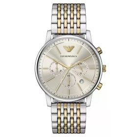Emporio Armani AR11773 Altın Rengi Metalik Gri Çelik Erkek Kol Saati