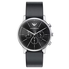 Emporio Armani AR11774 Siyah Deri Erkek Kol Saati
