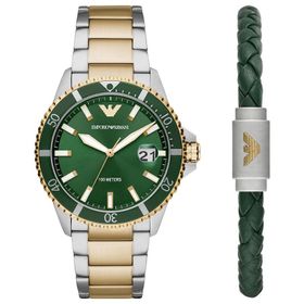 Emporio Armani AR80063SET Erkek Kol Saati ve Bileklik Seti