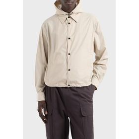 Emporio Armani EM001003 AF15384 U1098 - Bej Baskılı Jakarlı Erkek Mont