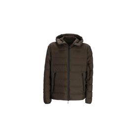 Emporio Armani EM003043 AF15384 U8120 - Haki Kapitoneli 4g Logolu Regular Fit Kapüşonlu Erkek Mont