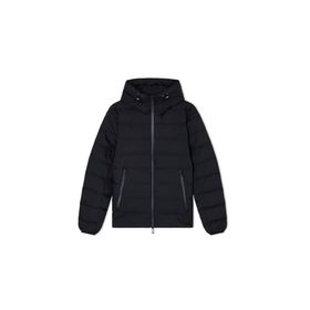 Emporio Armani EM003043 AF15384 UC001 Siyah Kapitoneli Logolu Regular Fit Kapüşonlu Erkek Mont