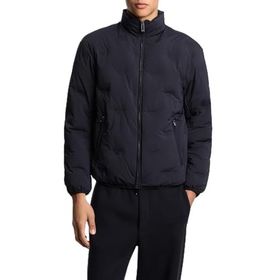Emporio Armani EM003045 AF18232 UB118 - Lacivert Logolu Regular Fit Dik Yaka Erkek Mont