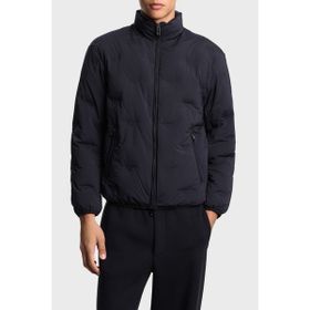 Emporio Armani EM003045 AF18232 UB118 - Lacivert Logolu Regular Fit Dik Yaka Erkek Mont