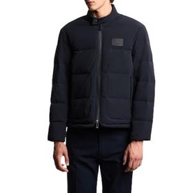Emporio Armani EM003278 AF18499 UB118 - Lacivert Kapitoneli Logolu Regular Fit Dik Yaka Erkek Mont