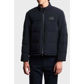 Emporio Armani EM003278 AF18499 UB118 - Lacivert Kapitoneli Logolu Regular Fit Dik Yaka Erkek Mont