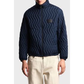 Emporio Armani EM003415 AF18231 UB118 Lacivert Kapitoneli Kuş Tüyü Dolgulu Dik Yaka Şişme Erkek Mont