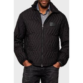 Emporio Armani EM003415 AF18231 UC001 Siyah Kapitoneli Kuş Tüyü Dolgulu Dik Yaka Şişme Erkek Mont