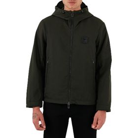 Emporio Armani EM003417 AF18264 U8120 - Haki Logolu Regular Fit Kapüşonlu Erkek Mont