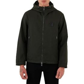 Emporio Armani EM003417 AF18264 U8120 - Haki Logolu Regular Fit Kapüşonlu Erkek Mont