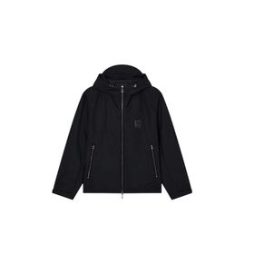 Emporio Armani EM003417 AF18264 UC001 Siyah Logolu Regular Fit Kapüşonlu Erkek Mont
