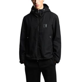 Emporio Armani EM003417 AF18264 UC001 Siyah Logolu Regular Fit Kapüşonlu Erkek Mont