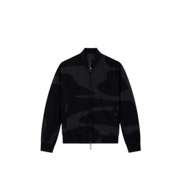 Emporio Armani EM003783 AF19870 FC252 Siyah Jakarlı Logo Baskılı Regular Fit Erkek Mont