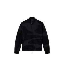 Emporio Armani EM003783 AF19870 FC252 Siyah Jakarlı Logo Baskılı Regular Fit Erkek Mont