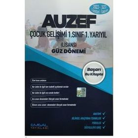Emsal Yayınları - 2022-2023 Açıköğretim 1. Sınıf 1.Yarıyıl Auzef Çocuk Gelişimi Güz Dönemi