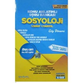 Emsal Yayınları - 2022-2023 Açıköğretim 1. Sınıf 1. Yarıyıl Sosyoloji Konu Anlatımlı Soru Bankası