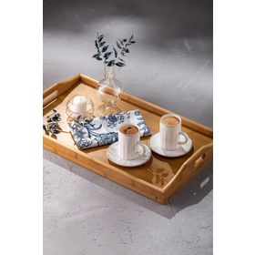 Emsan 150 cc Gold Çift Çizgi Desen Double Kahve Fincanı