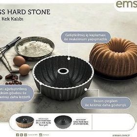 Emsan 24 cm Rose Gold Griss Hardstone Kek Kalıbı