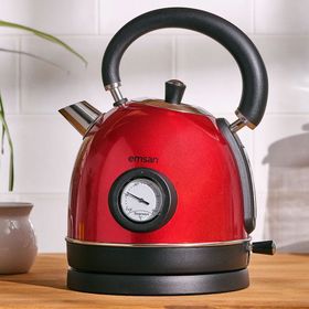 Emsan 304 Paslanmaz Çelik Gövde Red Kettle