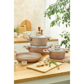Emsan 600.15.01.1456 Premium-s Pro Gold Pink 7 Parça Granit Tencere Seti