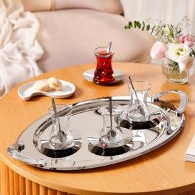 Emsan Abbie 19 Parça Platin Çay Seti